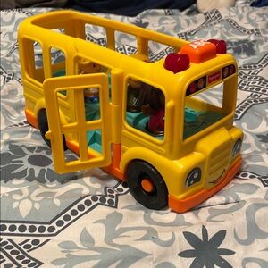 Fisher-Price Yellow and Orange School Bus Toy